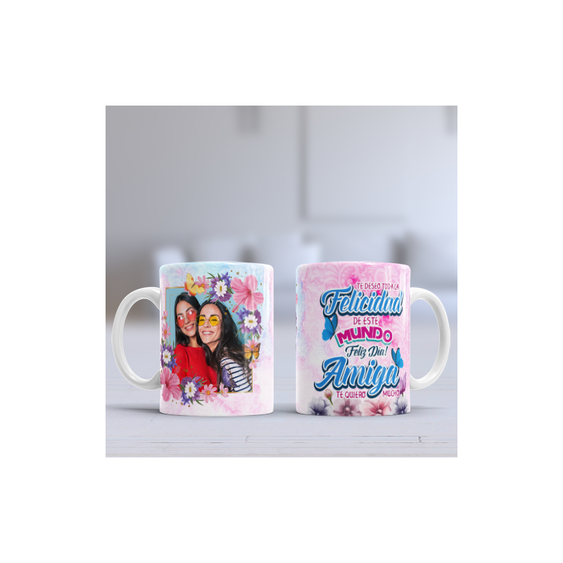 Taza dia de la mujer felicidad
