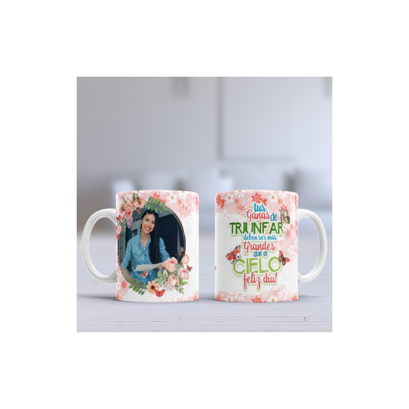 Taza dia de la mujer triunfar