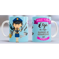 Taza Guarda de seguridad mujer