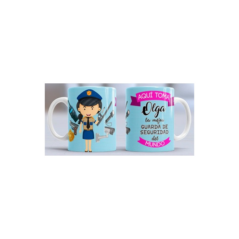 Taza Guarda de seguridad mujer